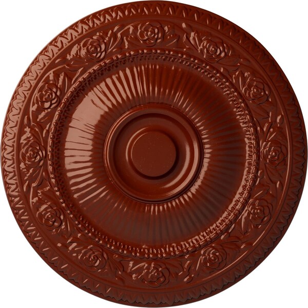 Ekena Millwork Neuveau Ceiling Medallion (Fits Canopies up to 6 3/8"), Hand-Painted Firebrick, 24 1/4"OD x 2"P CM24NAFIF - main